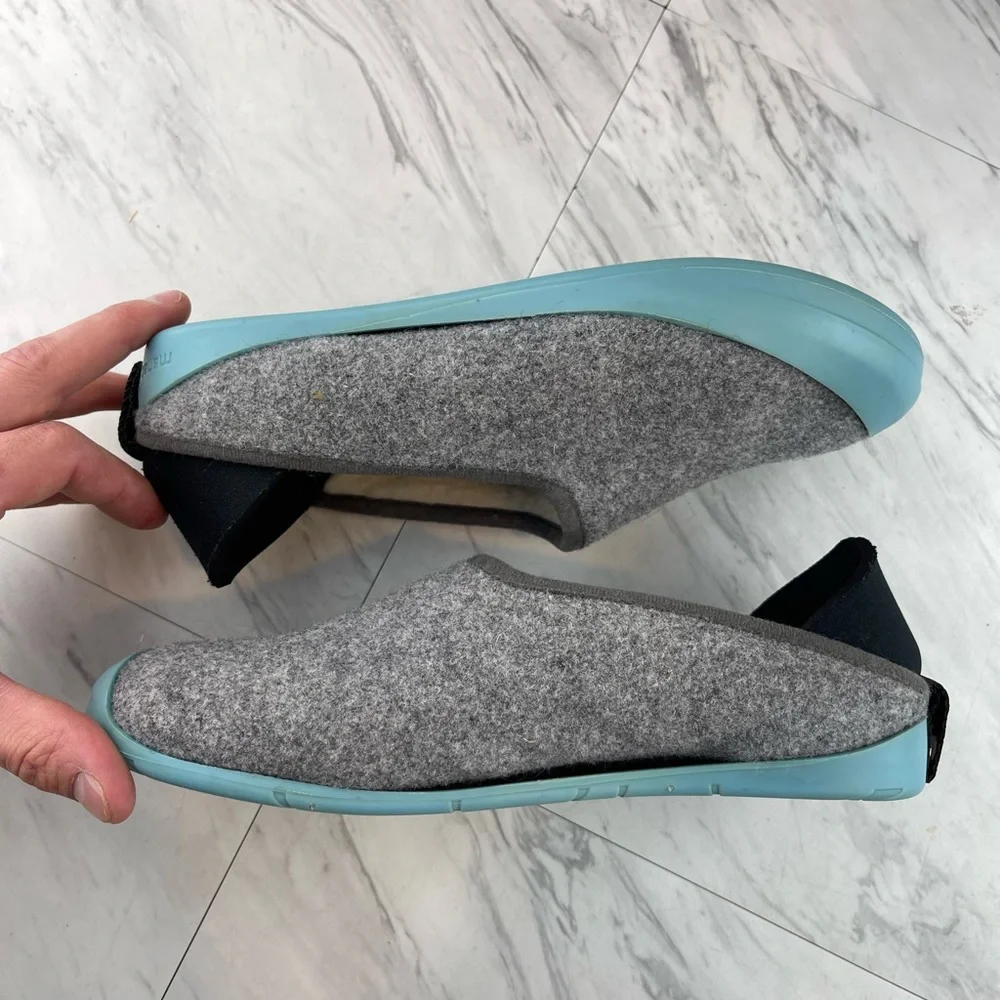 -Mahabis Gray Classic Slip-On Removable Rubber Bottom Slippers 37 EU | 6.5-7 US_3